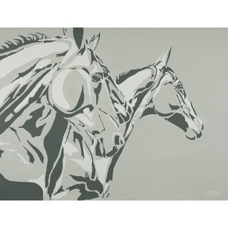 equestrian horse art print "three horses" by sara ceraldi 