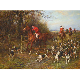 Vintage equestrian foxhunting art print by Heywood Hardy